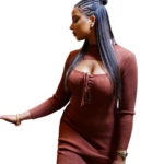 Mahogany Lace-Front Midi