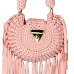 Pink Rosy Dream Crochet Tassel Bag